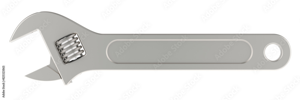 Poster adjustable wrench, 3d rendering isolated on transparent background