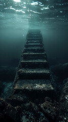 Underwater staircase leading to nowhere, Vertical wallpaper