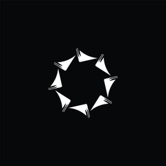 Circle colorful unique vector logo design