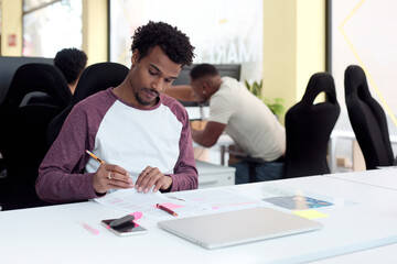 Entrepreneur Developing Business Strategy