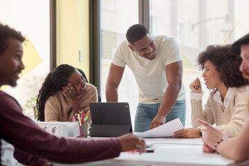 Engaged Team Collaboration in Bright Office