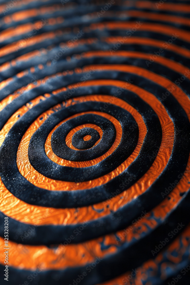 Poster abstract isometric background with concentric rhombuses forming a wave pattern,