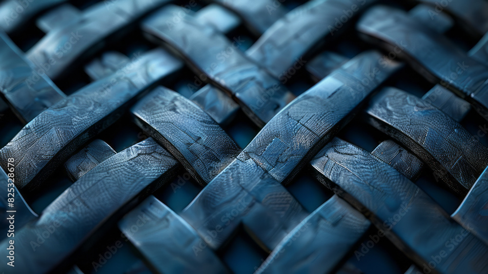 Aufkleber minimalist isometric design with interlocking rhombuses creating a woven texture,