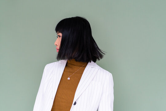 Asian Woman Profile Portrait