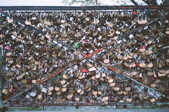Love Locks Bridge Detail