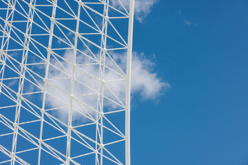 White Structural Steel against Blue Sky