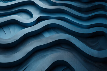 Minimalist isometric design with staggered zigzag lines forming a ripple effect,