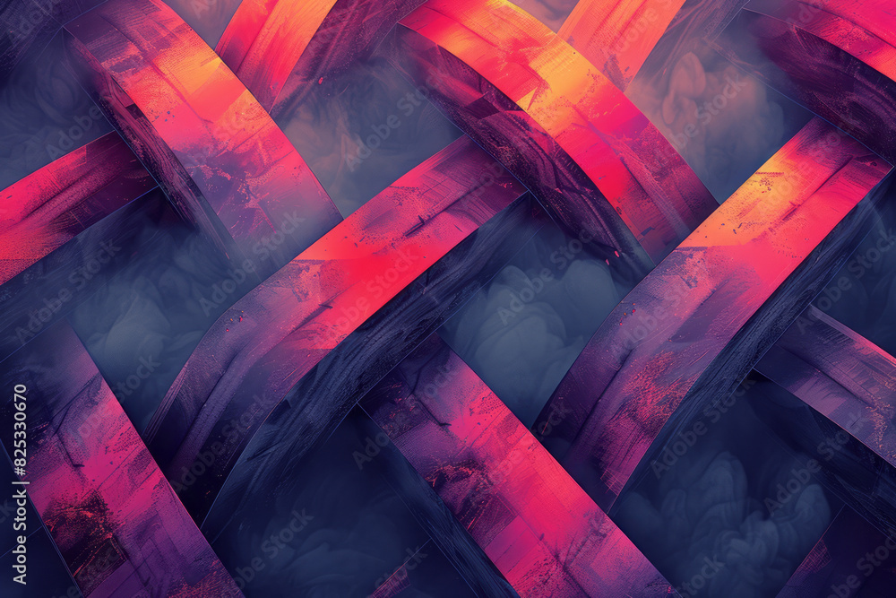 Poster seamless isometric pattern of floating diagonal lines creating a dynamic, 3d effect,
