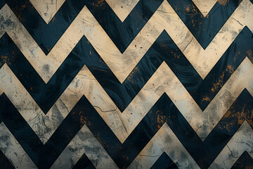 Abstract isometric background featuring floating zigzag lines in neutral shades,