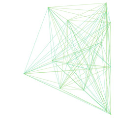 An abstract isolated futuristic node network connection design element.