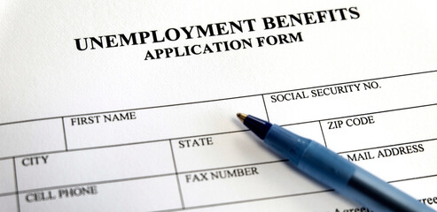 Unemployment Benefits Application Form Paper to be Filled Out