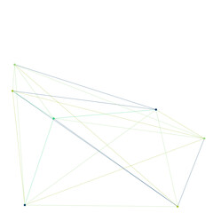 An abstract isolated futuristic node network connection design element. © jdwfoto