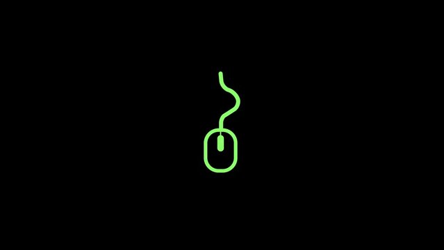 Computer mouse icon animation, hardware, mouse logo, click.