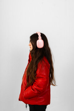 Young Woman in Red Jacket portrait 