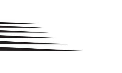 Comic speed motion lines. Horizontal fast motion lines for comic books. isolated on white background. Vector illustration. EPS 10