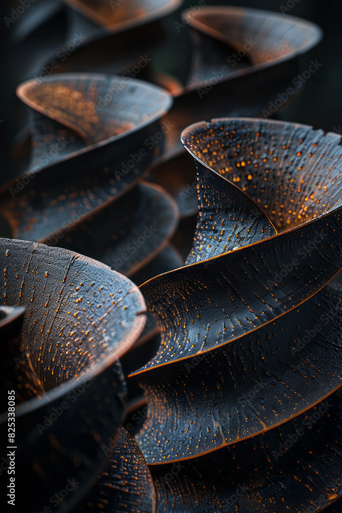 Fototapete cones arranged in a spiral pattern, with each cone slightly rotated from the previous one,