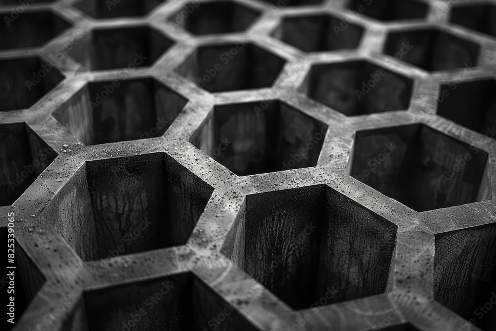 Aufkleber Isometric hexagonal frustums, arranged in a repeating hexagonal grid,