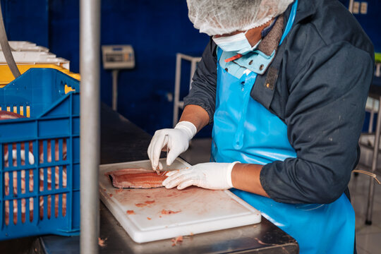 man working in fish indusrty