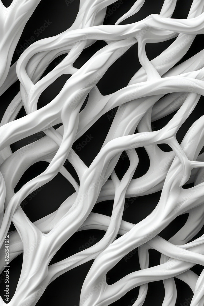 Aufkleber abstract isometric vines, winding and intertwining in a seamless pattern,