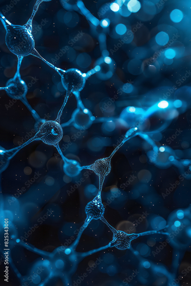Aufkleber abstract isometric pattern of interconnected geometric shapes and molecular diagrams,