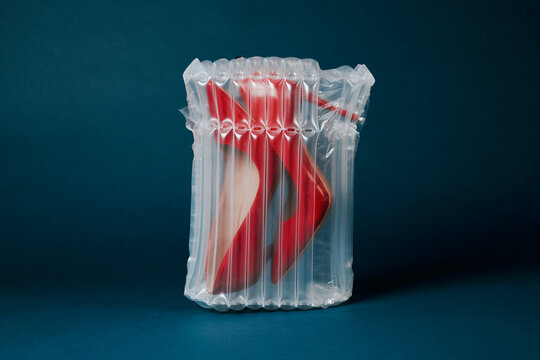 red high-heeled shoes