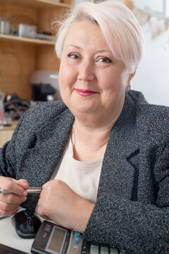 Portrait of a female accountant in the office