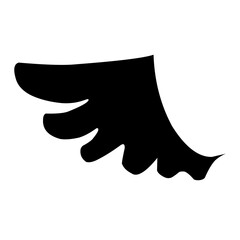 Wing vector silhouette. Wings icon