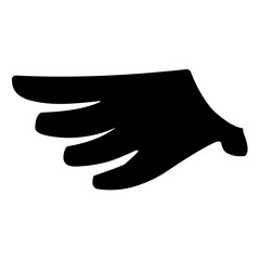 Wing vector silhouette. Wings icon