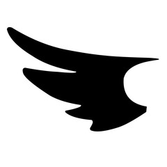 Wing vector silhouette. Wings icon