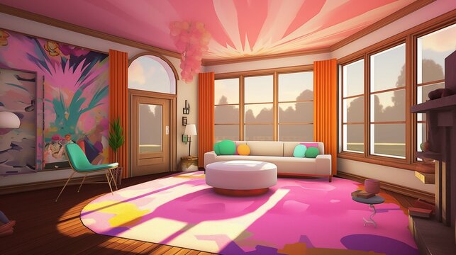 A hyperrealistic image blending 1980s nostalgia with modern aesthetics