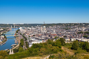 Fototapeta premium Aerial view of Rouen