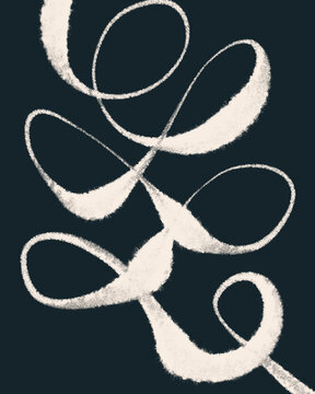 Twisted White Painted Lines Over A Navy Blue Background
