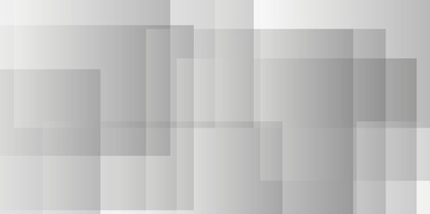 Abstract minimal geometric white and gray light background design. white transparent material in triangle diamond and squares shapes in random geometric pattern.