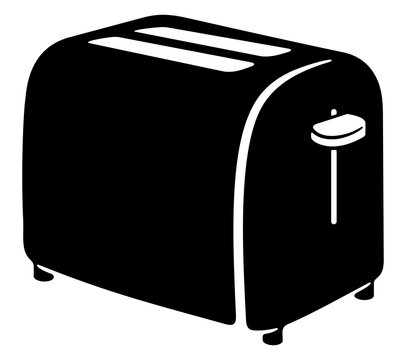 recommend clip art: Toaster, toast, appliance and kitchen utensile. Food, meal, utensil, canteen and catering, illustration