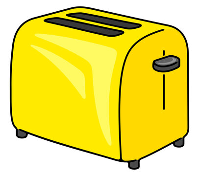 recommend clip art: Toaster, toast, appliance and kitchen utensile. Food, meal, utensil, canteen and catering, illustration