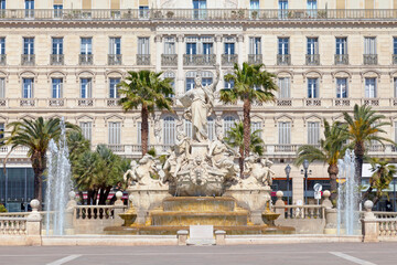 The Federation Fountain on Freedom Square in Toulon