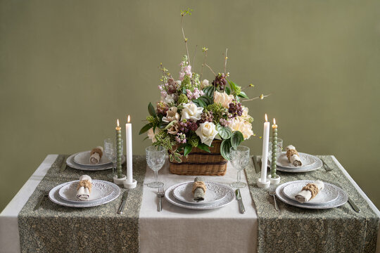 View at table served in luxury style