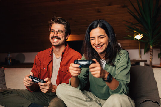 Couple playing Games
