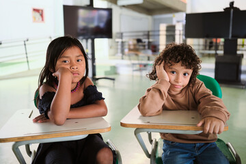 Bored students in the classroom