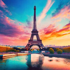 Naklejka premium eiffel tower