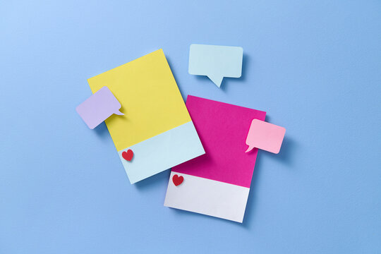 Online Social media communication platform concept. 