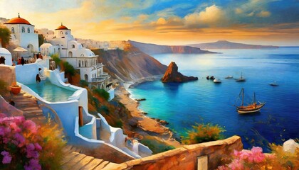 Fototapeta premium Santorini