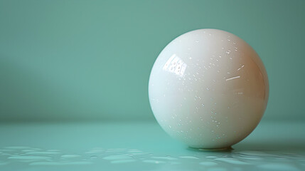 Close-Up of a White Object with a Light Green Background
