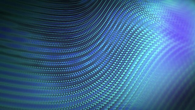 4k animation of wavy metal plates