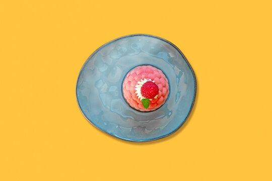 Elegant luxury cake dessert on orange background
