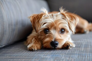 Cute little dog laying down