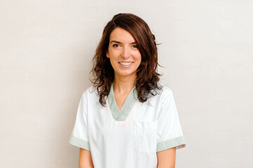 Confident real medical professional with friendly smile