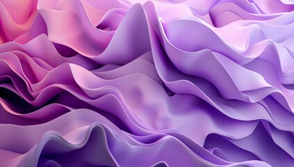 Obraz premium 3d render, abstract background with pink purple and orange colors, waves of different shapes and sizes 
