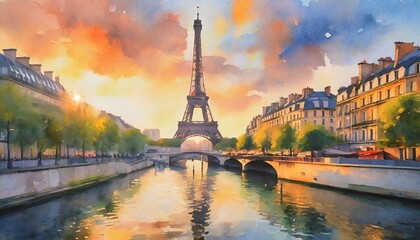 Obraz premium eiffel tower city