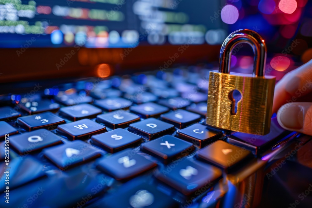 Aufkleber modern cloud security with advanced data protection and secure network connections, depicted with vi